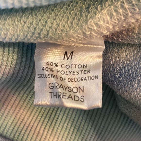 Grayson Threads Multicolor Tie Dye Embroidered Be Happy Lightweight Sweatshirt-M - Picture 11 of 13